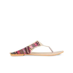 Shezone Women Cream-Coloured Open Toe Flats image 5