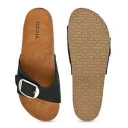 Rocia Buckle Detail Open Toe Flats image 5