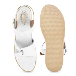 Shoetopia Textured Open Toe Flats image 2