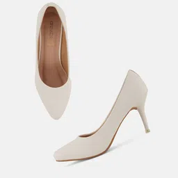 DressBerry Colourblocked Party Block Pumps with Buckles image 3