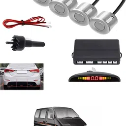 peeps store Universal 4 Silver Reverse Parking Sensor-PS25N75 Universal 4 Silver Reverse Parking Sensor-PS25N75 Parking Sensor image 1