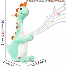 pepstter Dancing Cactus Talking Dancing Dinosaur Plush Toy Wriggle Singing Recording Toy image 3