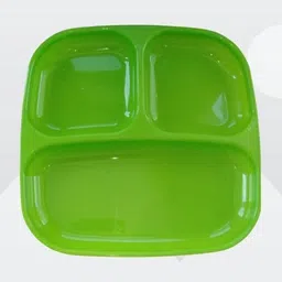 zafiva traders Plastic Unbreakable Multipurpose Plates for Kids Snack Serving Plate (Pack of 2) Sectioned Plate image 3