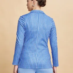 selvia Women Printed Single Breasted Formal Blazer image 2