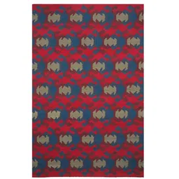 art india Red Geometrical Wool and Cotton 5 x 8 Feet Hand tufted Carpet image 3