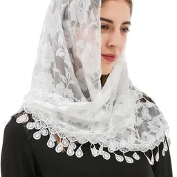 palay Solid Silk Women White Scarf-picture-23