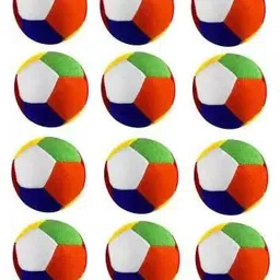 nihan enterprises Best Quality Super Soft mini-Balls(12) & Football Combo Toy for kids- 20 cm image 3