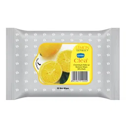 Ginni Set of 8 Lemon Cleansing & Makeup Remover Wet Wipes - 30 Wipes Per Pack image 2
