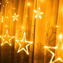 SPARK WORLD Yellow Star Shaped String Lights-picture-2