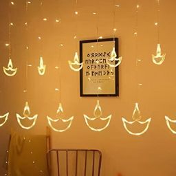 SPARK WORLD Yellow Moon Shape String Lights-picture-7