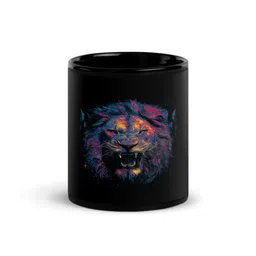 RISH Black Printed Ceramic Glossy Cups-325ml-picture-32