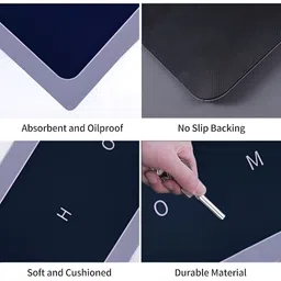 Aura Blue & Purple 2 Pieces Colorblocked Rectangular Floor Mats image 3