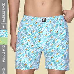 XYXX Mens Printed Pack of 2 Combed Cotton Surf Boxer XYBOX2PCKN374-image-28