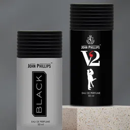 JOHN PHILLIPS Set Of 2 Luxury Black & V2 Eau De Parfum 50ml Each-picture-33