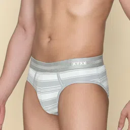 XYXX Men Pack of 2 Printed Anti Microbial Cotton Basic Briefs XYBRF2PCKN614 image 2