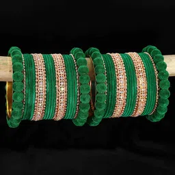 NMII Set Of 44 Velvet Chuda Bangles-picture-36