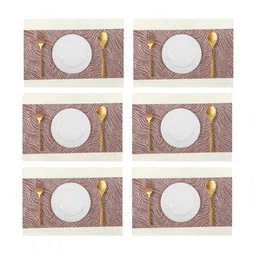 UniKart Brown 6 Pieces Printed Table Placemats image 5