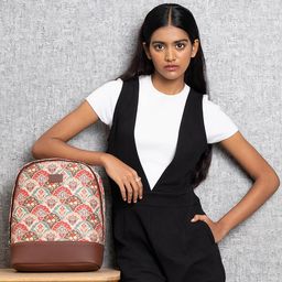 ZOUK Ethnic Printed Fabric Dome Backpack-picture-27