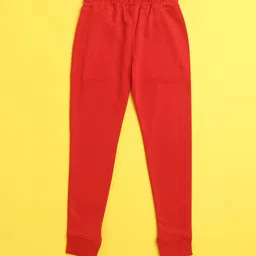 NUSYL Kids Red Printed Jogger image 2