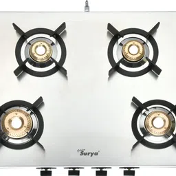 golden surya Premium Heavy Stainless Steel Body, 4 Burner Gas Stove, Manual Ignition Stainless Steel Manual Gas Stove-picture-23