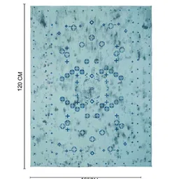 art india Teal Cotton Abstract 4 x 6 Feet Dhurrie image 2