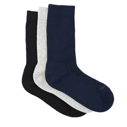 One8 Men Pack Of 3 Textured Cotton Above Ankle-Length Socks image 2