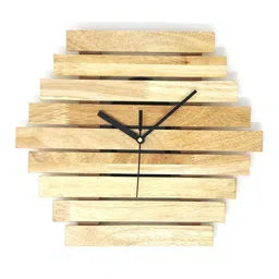 Crimson Knot Brown & Cream Contemporary Geometric Handcrafted Wall Clock-picture-16