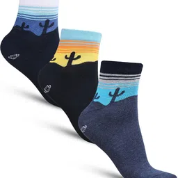 Dollar Socks Men Pack Of 3 Patterned Ankle-Length Socks-picture-19