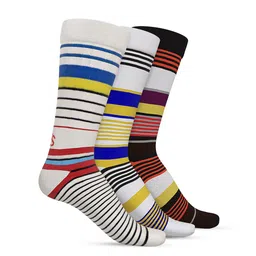 TalkingSox Pack Of 3 Striped Calf Length Bamboo Socks-image-58