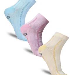 Dollar Socks Women Pack Of 3 Patterned Ankle Length Cotton Socks-picture-24