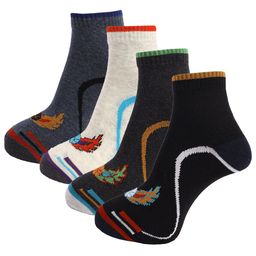Dollar Socks Men Pack Of 4 Assorted Cotton Above Ankle Length Socks-picture-5