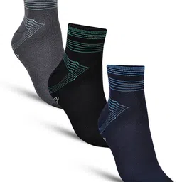 Dollar Socks Men Pack Of 3 Assorted  Pure Cotton Ankle Length Socks-picture-44
