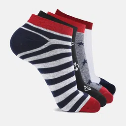 BAESD Kids Pack Of 4 Patterned Cotton Ankle Length Socks-picture-50