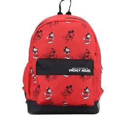 Disney Kids Red & Black Graphic Printed Backpack image 1