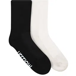 Heelium Unisex Black & White Pack Of 2 Bamboo Diabetic Socks-image-24