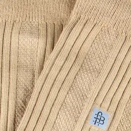 Bonjour Men Khaki Patterned Calf Length Socks image 4