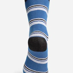 JUMP USA Men Pack Of 3 Assorted Striped Calf-Length Bamboo Socks image 5