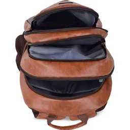Veneer Unisex Tan Solid Backpack image 3