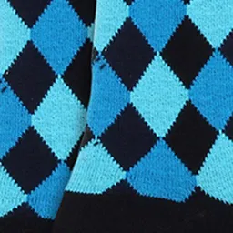Soxytoes Men Black & Blue Patterned Cotton Above Ankle Length Socks image 5
