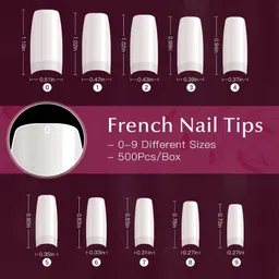 kisanpatel 500Pcs Natural False Nails Tip image 2