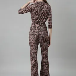 SHOWOFF Typography Printed High Neck Top With Trousers image 5