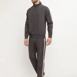 Octave Men Grey Solid Tracksuit image 2