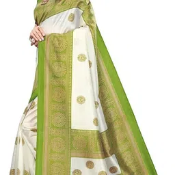 moda rapido Printed Bollywood Pure Silk Saree image 3