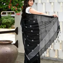 joyguru textile Printed Handloom Pure Cotton Saree image 2
