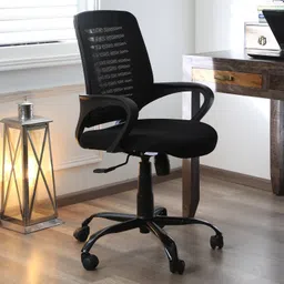 oakcraft Low Back Ergonomic|Lumbar Support|Soft Comfortable PU Pads |Fabric Chair Fabric Office Arm Chair image 2