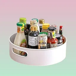 azyavnex Plastic 360-degree Revolving Rack Shelf – House & Pantry Storage Basket-picture-39