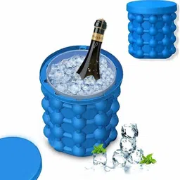 firefly hub 500 L Silicone Krishna Home & Kitchen Silicone Reusable Silicon ICE Cube Bag Maker Cubes Ball Save Wine Gel Space Genie Bucket ICE Bucket Ice Bucket image 2