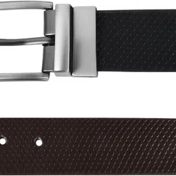 oleo Men Casual Black, Brown Genuine Leather Reversible Belt image 3