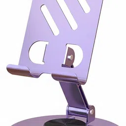 RixHub Phone Stand 360Rotation, Height Adjustable for Table, Desk, Metal Base Mobile Holder-image-94