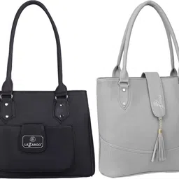 Women Black, Grey Shoulder Bag-image-8